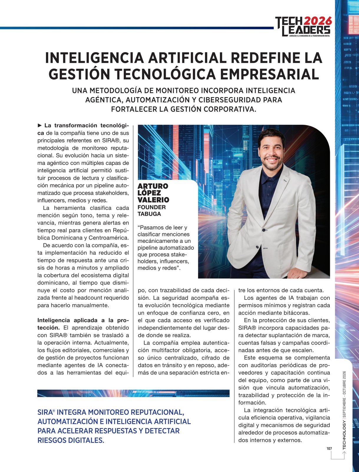 Tech Leaders 2026: inteligencia artificial redefine la gestión tecnológica empresarial