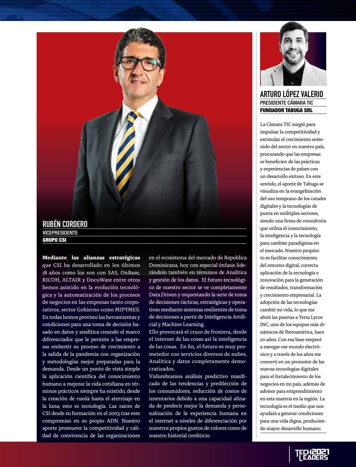 Tech Leaders 2021: Arturo López Valerio en Revista Technology